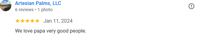 A 5-Star testimonial praising palmbayland.com Realtor Vahid for his assistance with a sale.